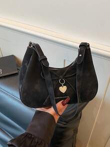 Tas Tangan Pita Terbaru untuk Wanita, Tas Bahu Serbaguna yang Modis - Hitam - View 6