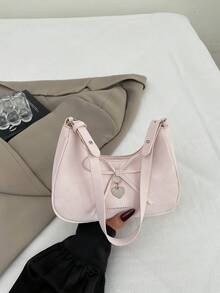 New Bowknot Handbag For Women, Fashionable Versatile Shoulder Underarm Bag - Pink - View 11