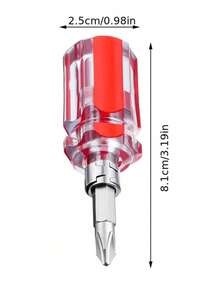 3pcs Short Handle Screwdriver Set | Flat & 2-In-1 Head | Micro Short Handle Screwdriver Suitable For Narrow Spaces | Applicable For Sewing Machines, Electronics And Home Repairs | Durable Anti-Slip Handle Manual Tools - A - View 9