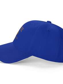 New York Knicks Varsity Print, EST. 1946 Basketball Design Breathable Cotton Printed Baseball Cap Vintage Casual Sun Hat - 藍色 - 查看 3