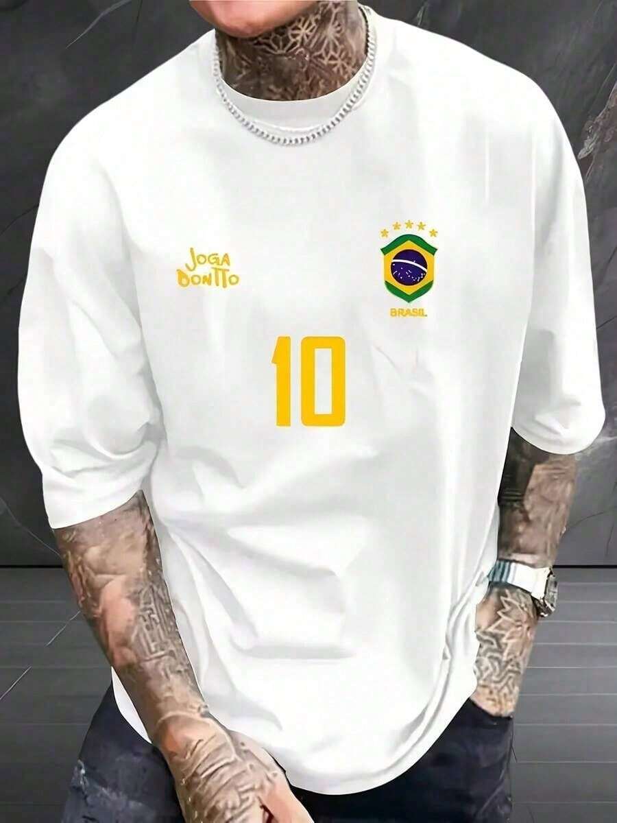 Camiseta de Manga Corta Hombres y Unisex - Camiseta Casual de Cuello Redondo de Verano Adecuada Uso al Aire Libre, Diario y - Top Transpirable Lavable a Máquina con Ajuste - Ideal Actividade - Blanco - Ver 1