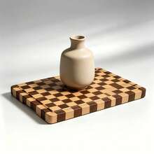 ONESIMCR (17x12 Inches) Large Checkered Cutting Board, Bread Board. Made From High-Quality Acacia Wood,  Suitable For Home Kitchens And Restaurants. Ideal For Cutting Meat, Cheese, Bread, Vegetables, And Fruit. - View 3