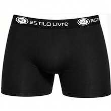 kit c/8 cuecas boxer Estilo Livre adulto masculino microfibra lisa - Multicolorido - Visão 6