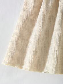 Robe débardeur élégante et à la mode pour jeune fille, à bretelles spaghetti, avec garniture de ruban en crochet floral, style vacances d'été - Nude - Voir 6
