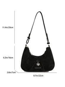 Tas Tangan Pita Terbaru untuk Wanita, Tas Bahu Serbaguna yang Modis - Hitam - View 2