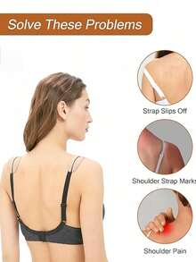 8/2pcs Seamless Silicone Shoulder Pads, Non-Slip Bra Padding, Soft Seamless Shoulder Strap Pads, Non-Slip Silicone Straps, Seamless Pressure Relief Straps, Non-Slip Bra Strap Clips - Body Care Accessories Suitable For Travel, Sports, Outdoor, Summer Comfort, Beach Outings And More - Multicolor - View 2