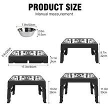 Adjustable Raised Pet Bowl, Stainless Steel Dog/Cat Food Water Feeder With Neck Protection - 1L - View 2