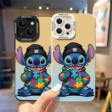 Disney Lilo & Stitch Phone Case - Puzzle-Themed Stitch In A Colorful Hoodie, On A Pastel Gradient Background. Compatible With IPhone 17, 16, 15, 14, 13, 12, 11 Pro Series And Galaxy S22, S23, S24, S25 Models, Ideal For Birthdays, Holidays, Anniversaries, Graduation Gifts, Or Any Special Occasion. - Black - View 4