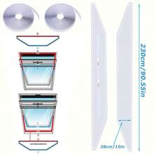 New Portable Air Conditioner Window Sealing Kit (Suitable For Swing Windows), AC Housing, Heat Air Stop Air Replacement Guard, With Zipper And Adhesive Fasteners, Can Be Used With A Dryer To Maintain Coolness - White - View 5