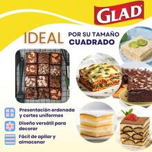 Molde para Hornear De 20x 20 Recubrimiento Antiadherente Molde para Brownies Postres Pan Molde para Pastel Molde de Aluminio para Hornear Platillos Dulces y Salados 1 Pieza - plateado - Ver 3
