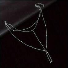 1pc Exotic Vintage Sexy Multi-Layer Tassel Women's Metal Chain Ankle Chain Foot Chain Toe Chain - 1 Mitten Anklet - View 9