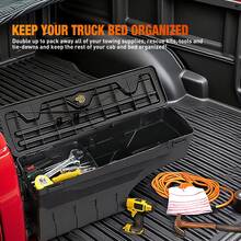 Nilight Truck Bed Tool Box Passenger Side Truck Tool Box Fit For Chevy GMC Sierra 1500 2500 3500 2007-2018 ABS Swing Case Truck Bed Storage Box W Lockable Lid Waterproof Wheel Well Toolbox - A - View 9