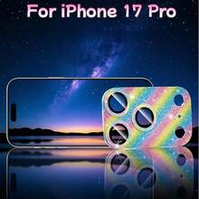 Luxury Shiny Camera Lens Protector Film, Compatible With IPhone 17 Pro Max/17 Pro/17 Air/17, Tempered Glass Camera Screen Anti-Drop Protective Case, Integrated Full Body Coverage With Positioning Tempered Lens Protector, Lens Protector Pad, Easy Installation, Decorative Protective Film, High Definition Image Quality, Anti-Drop, Anti-Scratch, 9H Tempered Glass, Strong Adhesion, Perfect Gift, Ideal Choice For Family And Friends - Multicolor - View 17