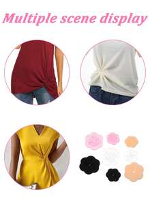 6/4/2pcs Women's Multi-Functional Clothing Buttons, Waistline Fastener Accessories For Short Sleeve Or Skirt Clothing - Tightening Clip - View 3