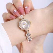 6pcs Women's Watch Set, Elegant Women's Quartz Watch With Fashion Accessories, Exquisite For Daily Wear, Gift For Mother / Girlfriend / Birthday / Valentine's Day / Anniversary / Women's Day / Christmas / Daily Commute Versatile Gift - Gold - View 4