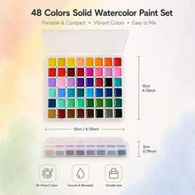 98 Color Solid Watercolor Paint Set - Professional Artist Grade, Suitable For Chinese Painting, Landscape Painting And DIY Crafts, Comes With Portable Gift Box For Easy Storage And Carrying - Multicolor - View 8