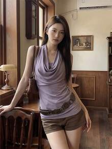 Women Tops - Purple - View 6