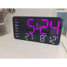 This Stylish And Elegant LED Digital Alarm Clock Features Soft Lighting And Displays Temperature, Date, And Day Of The Week. It Is An Ideal Choice For Home Decor And Desktop Display. Powered By USB Or 3 AAA Batteries (Not Included). - Upgraded Version - View 13