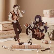 1pc 2D Flat Anime Character Afternoon Tea Time Series Acrylic Stand, Perfect For Display In Bedroom, Study And Office Desk, High-Quality Product With Fine Spray Process, Birthday Gift, Halloween Gift, Christmas Gift Series - Multicolor - View 3