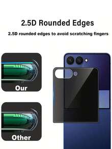 2pcs Privacy Anti-Peep Anti-Scratch Bubble-Free Tempered Glass Screen Protector For Phone Case, Compatible With Samsung Galaxy Z Flip 7 Z Flip 6 Z Flip 5 Z Flip 4 Phone Accessories - Black - View 4