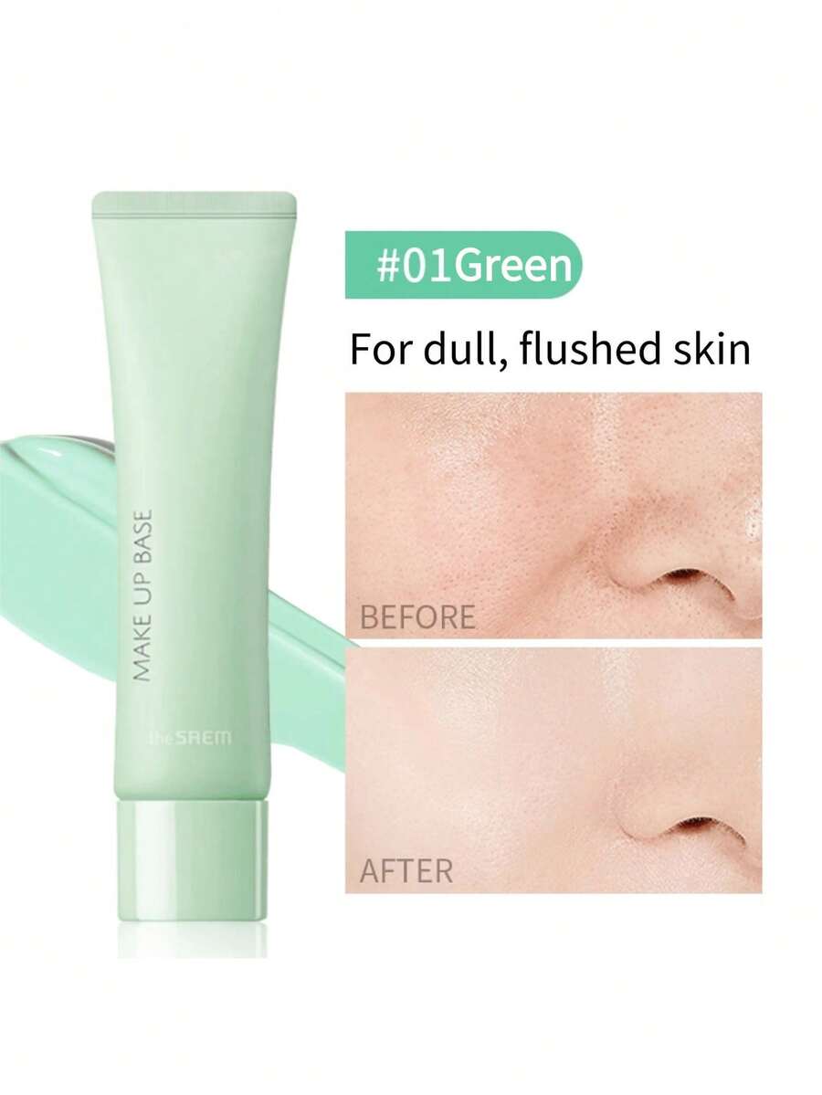 the SAEM 30g Moisturizing Hydrating Makeup Primer, Non-Caking Pore Concealing Isolation Cream, Green - Green - View 1