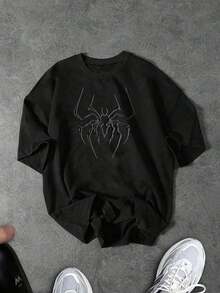 % Cotton The Coolest Grandpa Funny T-Shirt Best Mexican Dad Graphic T-Shirt Crew Neck Casual Short Sleeve Classic Style HCAL O0YT - 紅色和黑色 - 查看 1