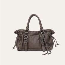 STEPHIECATHY Large Women Retro Distressed PU Leather Shoulder Tote Bag Laides Vintage Y2K Multi Pockets Street Funky Top-Handle Handbag For Commute Shopping Travel - Multicolor - View 12