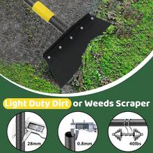 Ice Scraper, Snow Shovel, 2 Spades, 88" Detachable Garden Flat Shovel Scraper, Multifunctional Garden Cleaning Shovels,Heavy Duty Floor Scrapers For Weeding, Edging, Driveway Snow Ice Removal - 84" - View 5