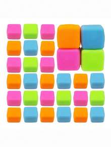 12PCS Slow Rising Stress Cube, Dough Stress Balls Squishy Fidget Toys For Anxiety Relief, Soft Fidget Cube, Pull Stretch Squishy Toys For Classroom Prize, Party Favors For Teens, Adults - View 5