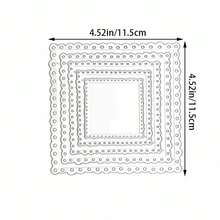 1pc Basic Geometric Frame Metal Carbon Steel Cutting Dies For DIY Embossing And Cutting, Suitable For Scrapbooking, Card Making, Photo Albums And Craft Decoration - C-Silver - View 17