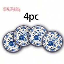 Multi-Size Available, Chinese Blue And White Peony Round Placemats In 2 Patterns. Wrinkle-Resistant, Machine Washable. Vintage Oriental Style Fit Daily Dinners, Tea Parties And Premium Gifts. - Multicolor - View 11
