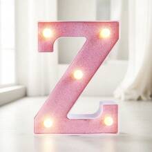 16cm 家居裝飾白色發光 A-Z LED 字母燈,電池供電,臥室裝飾字母夜燈,婚禮裝飾,生日派對裝飾,女孩房/兒童房裝飾字母燈,節日居家酒吧裝飾字母燈,字母燈 - 粉色 - 查看 21