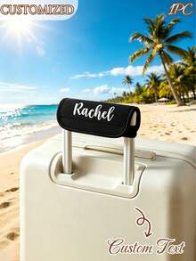 1pc Custom Name Luggage Handle Wrap, Personalized Suitcase Handle Wraps With Embroidery Text, Personalized Luggage Handle Wraps For Suitcas - Multicolor - View 7