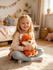 1 pièce Peluche renard rouge mignon assis de 20 cm/7,87 pouces, animal en peluche ultra doux et moelleux, adorable renard câlin, cadeau idéal pour anniversaire, Noël, Saint-Valentin, décoration charmante pour maison, canapé, chambre d'enfant pour enfants et adultes - Rouge orangé - Voir 3