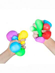12PCS Slow Rising Stress Cube, Dough Stress Balls Squishy Fidget Toys For Anxiety Relief, Soft Fidget Cube, Pull Stretch Squishy Toys For Classroom Prize, Party Favors For Teens, Adults - View 4