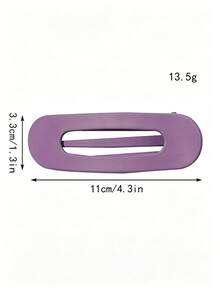 3 piezas Elegantes pinzas para el cabello grandes mate, dientes de polímero antideslizantes, diseño rectangular, seguras y estables - Multicolor - Ver 9