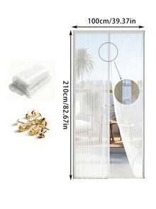 Magnetic Screen Door, Magnetic Closure, Insect-Proof & Breathable, Thickened Mesh, Pet-Friendly, Suitable For Front Door, Sliding Door, Fly Screen, Fly Curtain, RV Accessories, Fly Net, Mosquito Net, Screen Door, Fly Net/Insect-Proof Screen - Multicolor - View 14