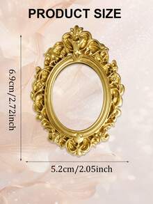 12pcs/10pcs/6pcs Set Vintage Mini Baroque Hollow Resin Photo Frame, DIY Dollhouse And Fairy Tale Scene Decoration, Mini Landscape Craft Ornament, Personalized Photo Display, Gift For Family And Friends, Jewelry Display And Nail Art DIY Accessory - Multiple Styles - View 15