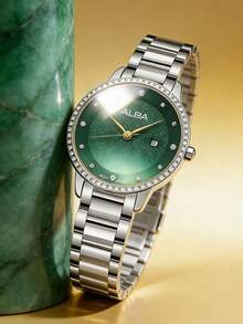 Seiko Women's Quartz Stone Watch Diamond Casual Simple Summer Watch Crystal Glass Dial - one-size - View 9