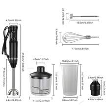 Lalayuan 5-In-1 Kitchen Immersion Hand Blender, 400W Hand Mixer, 2 Speed Electric Handheld Mixer With Stainless Steel Blade, Multi-Purpose Portable Mixer For Soup Sauces Puree Juice Smoothies Minced Meat Ice Crushing Puree, Birthday Gift - US A Type Plug(110-127V) - View 11
