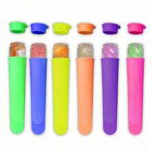 1/2/3/6pcs Reusable Silicone Popsicle Molds With Lids, Popsicle Maker For Making Popsicles, Yogurt Bars, Jelly, Kitchen Tool Accessories, Summer Essential - Multicolor - View 5