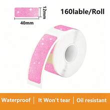 12x40mm Nhãn dán lấp lánh cho máy in nhãn Markife P15 P12 P11 D30 Q30S, chống nước, tự dính, giấy chủ đề - 12x40mm - Xem 7