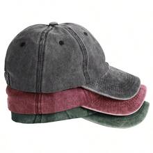 1 pieza Gorra de béisbol de moda de unicolor de algodón - A - Ver 3