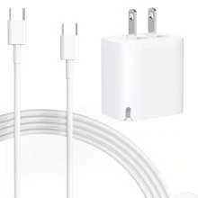 USB-C GaN Chargers - 20W Type-C Charger Adapter With 39.37inch Type-C Cable, Charging Indicator Light, Suitable For IPhone 15/16 Series, Galaxy, And Other Devices - White - View 10