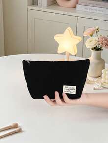 Organizer Alat Kosmetik Minimalis Portabel yang Modis, Cocok untuk Wanita dan Anak Perempuan, untuk Perjalanan, Penggunaan di Rumah dan Kehidupan Sehari-hari - Hitam - View 4
