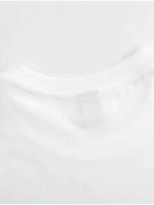 T-shirt casual de manga corta para mujeres, 180g de algodón puro, lavable en la máquina, chaqueta de cuello redondo, patrones de moda, playera de méxico mujer, blusas - Negro - Ver 5