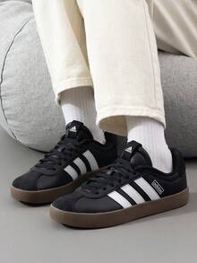 Adidas VL COURT 3.0 网球鞋，男式，公园滑板鞋，健身训练，ID6286 - 黑色/白色 - 查看 1