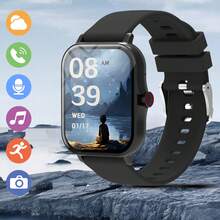 1pc Unisex High-Definition Full Screen Soft Silicone Strap Wireless Call Multi-Sport Mode Message Notification Fitness Tracking Calorie & Distance Tracking Music Control Remote Camera Sports Style Smart Watch Suitable For World Cup Party - Multicolor - View 15