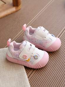 1雙幼兒嬰兒鞋，嬰兒走路鞋，軟底，春秋款，女童 - 粉色 - 查看 5