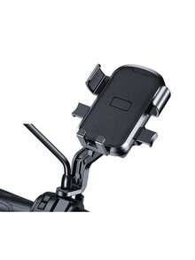 1 pieza Soporte para teléfono de bicicleta/motocicleta, soporte para teléfono de repartidor, soporte de bloqueo automático para montar en bicicleta eléctrica - Multicolor - Ver 14